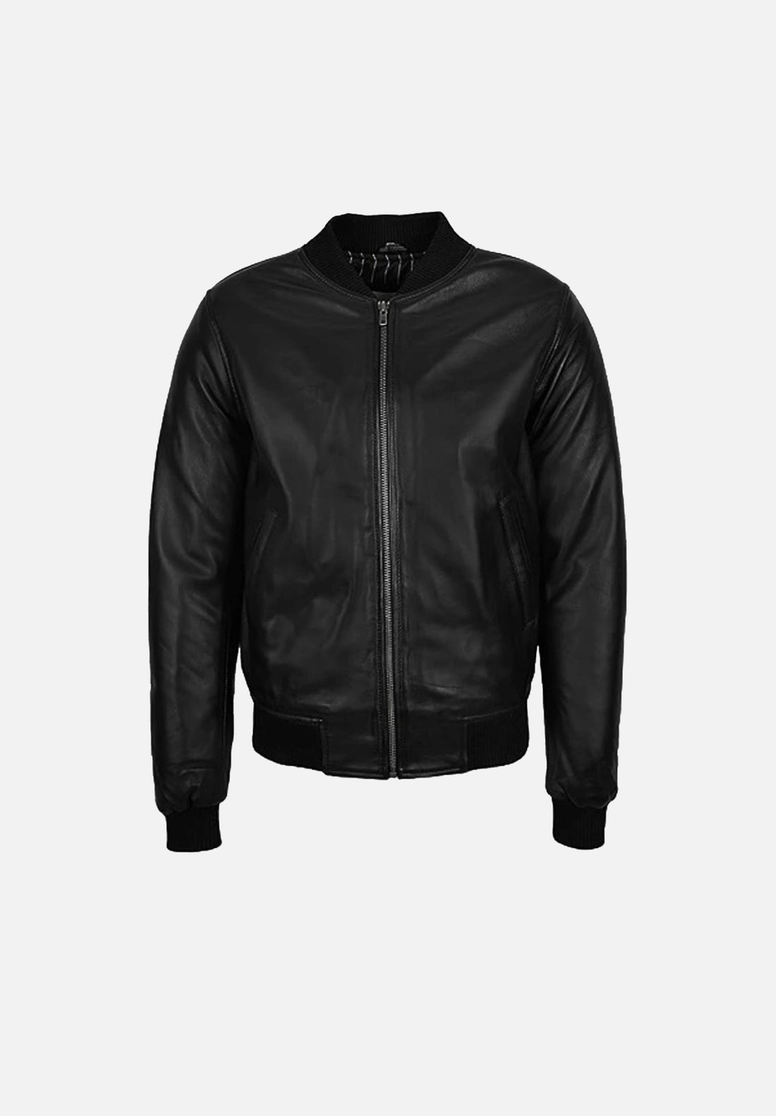 Beazley MA1 Black Leather Bomber Jacket