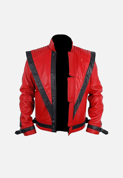 Red Thriller Leather Jacket