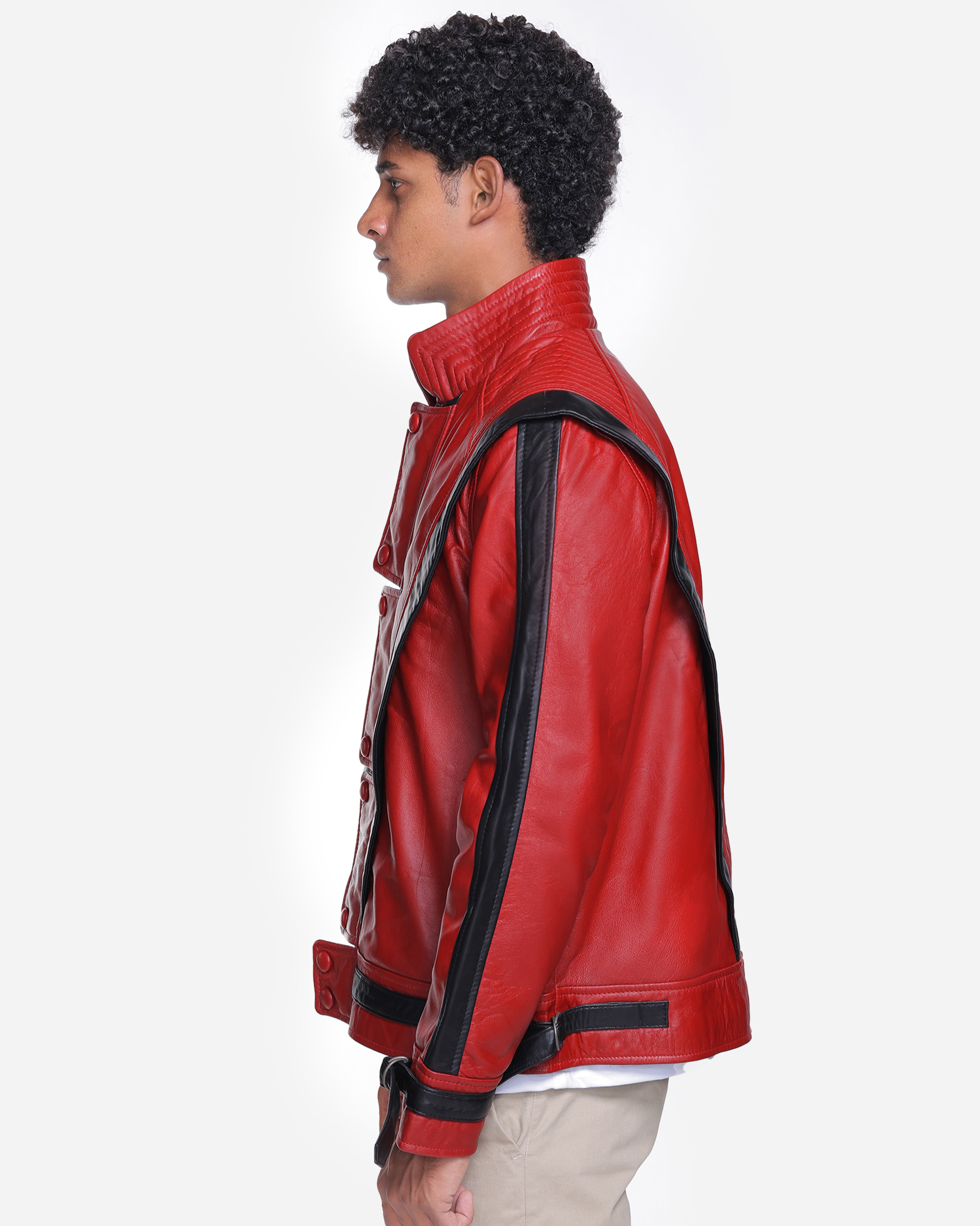 Red Thriller Leather Jacket