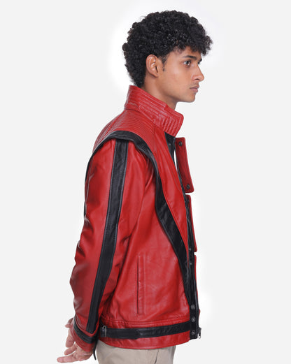 Red Thriller Leather Jacket