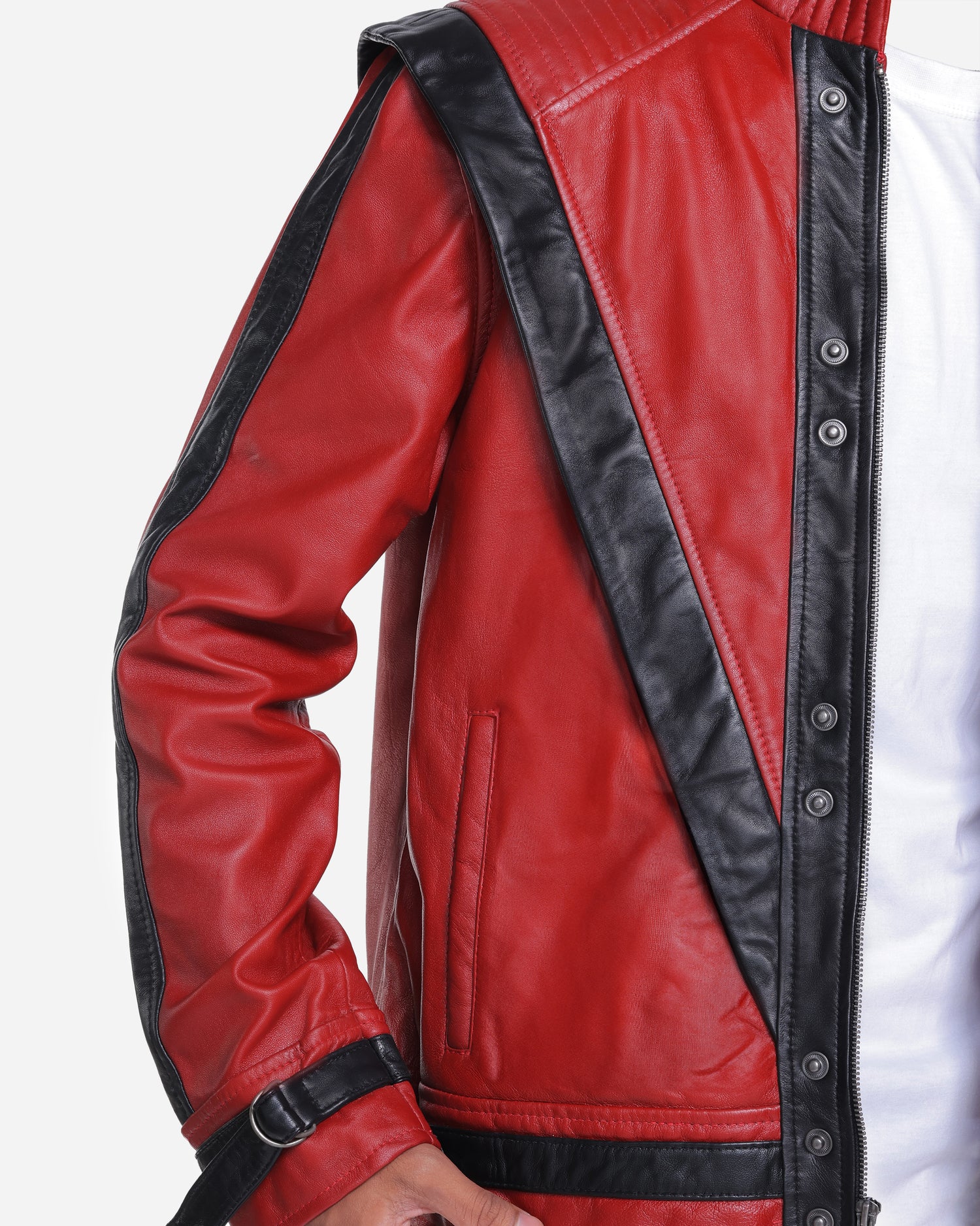 Red Thriller Leather Jacket