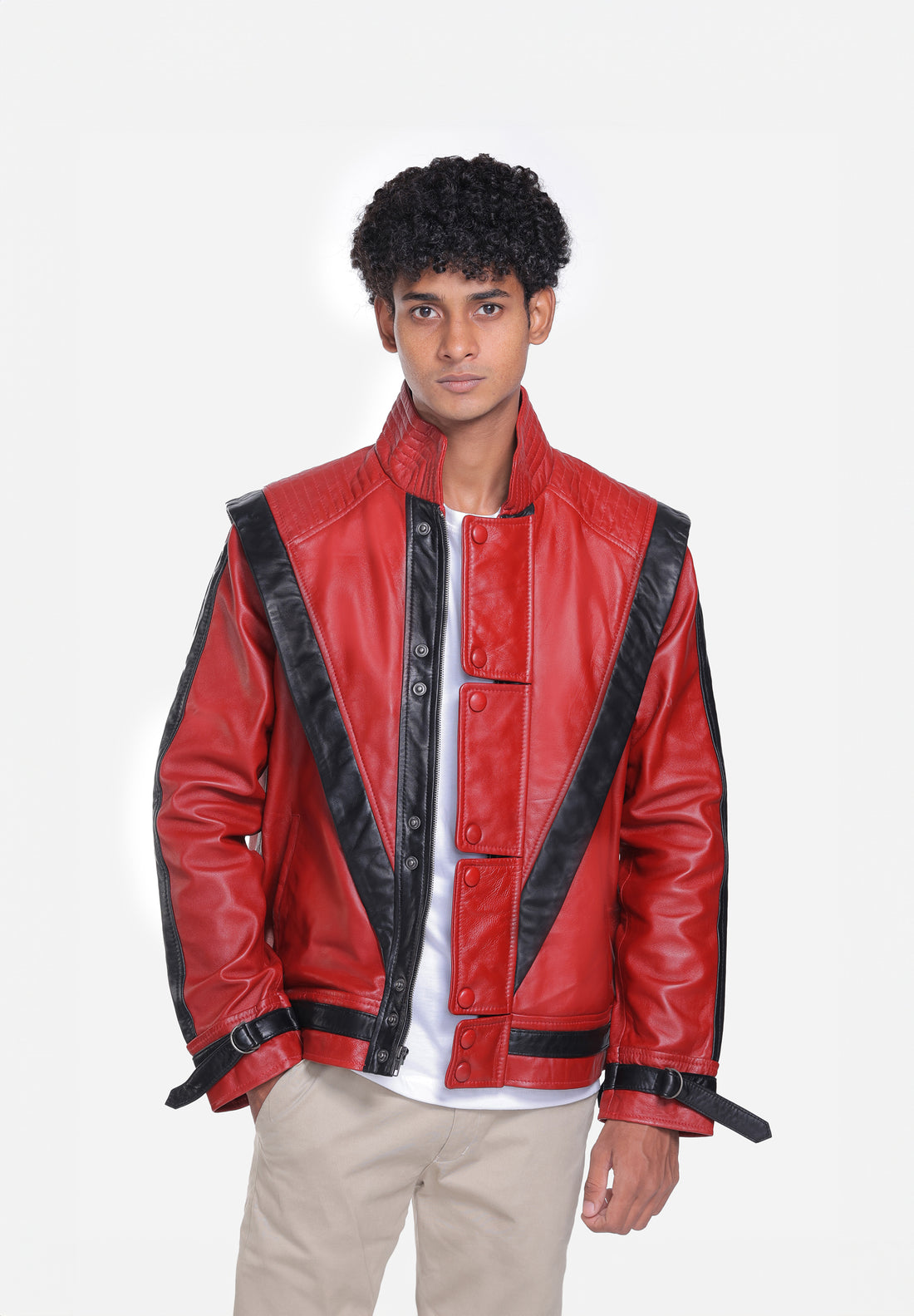 Red Thriller Leather Jacket