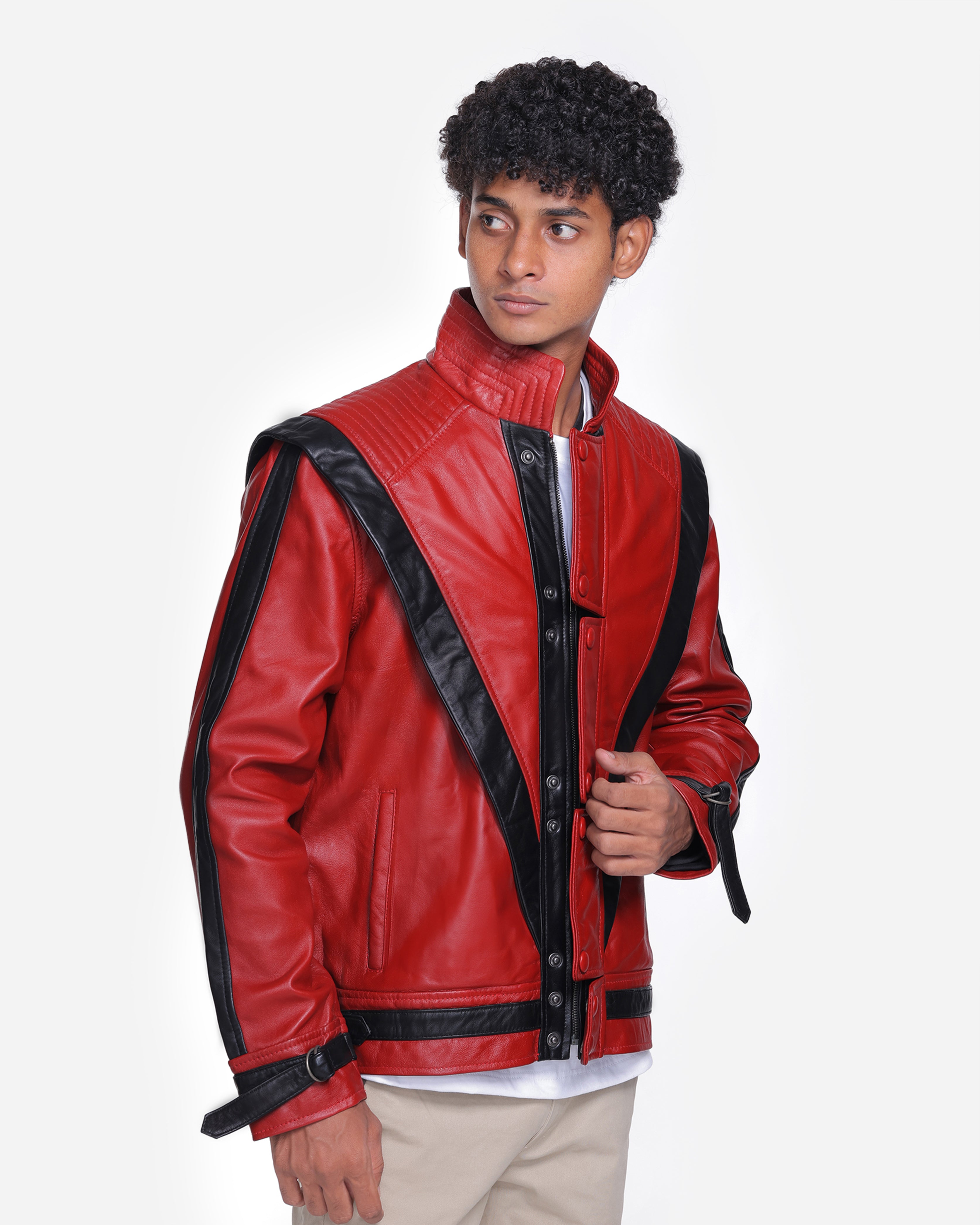 Red Thriller Leather Jacket