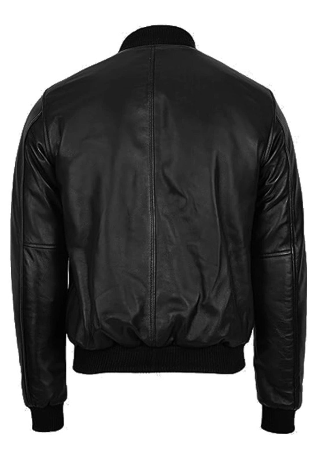 Beazley MA1 Black Leather Bomber Jacket