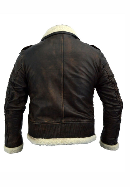 Parfitt Black B3 Leather Bomber Jacket