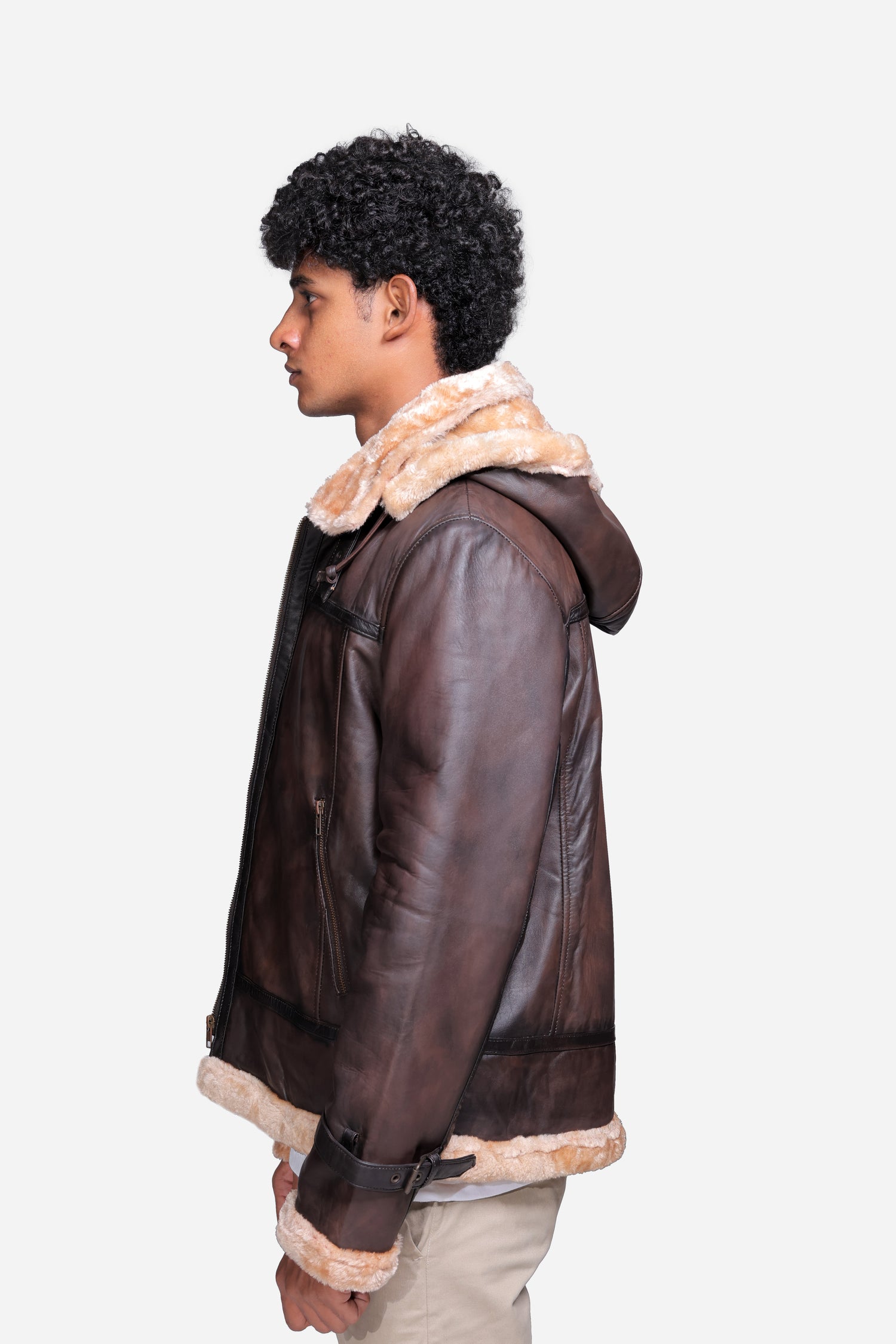 Delaney B3 Brown Leather Bomber Jacket