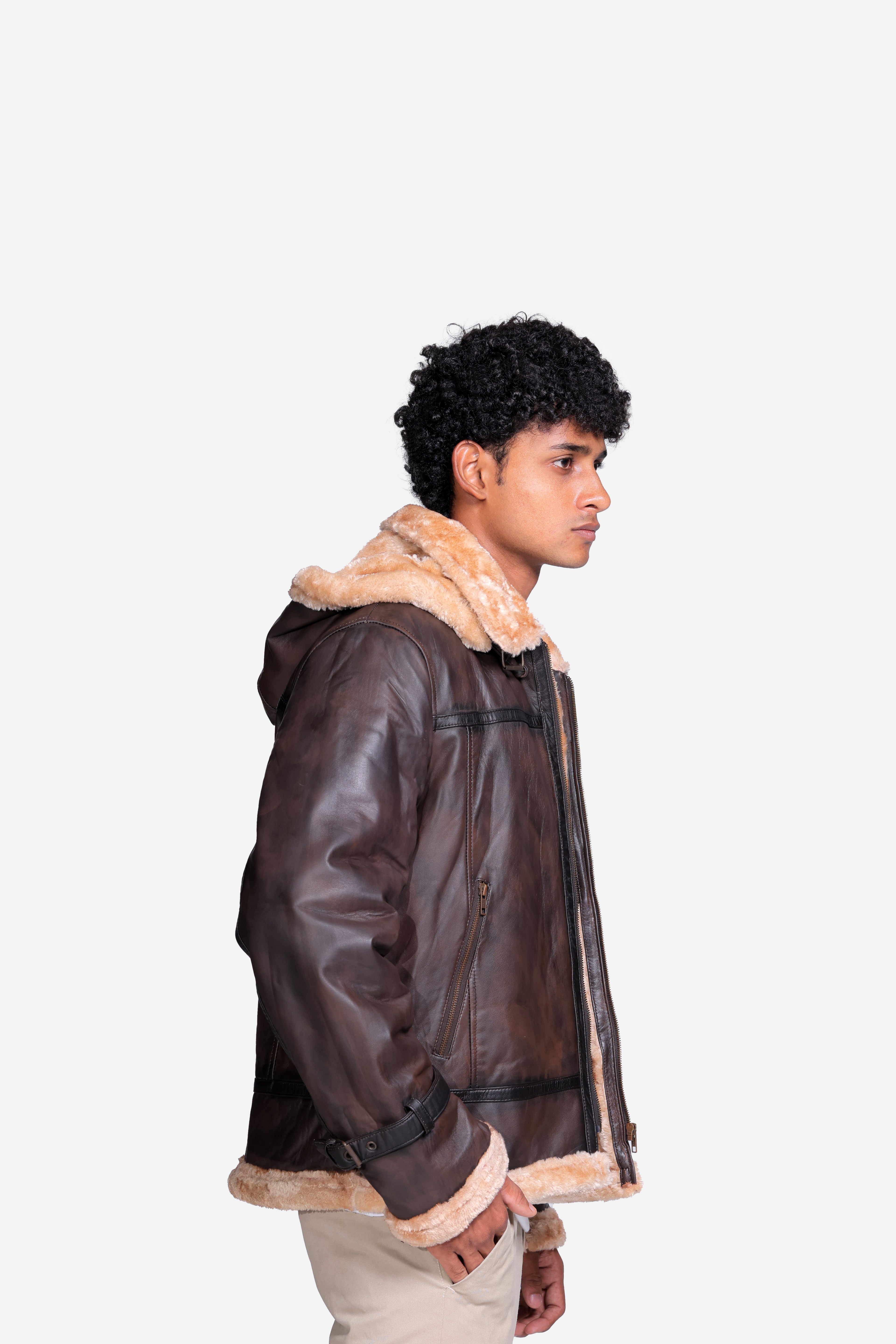 Delaney B3 Brown Leather Bomber Jacket